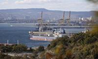 An oil tanker is moored at the Sheskharis complex, part of Chernomortransneft JSC, a subsidiary of Transneft PJSC, in Novorossiysk, Russia