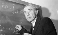 Dr. J. Robert Oppenheimer, creator of the atom bomb, is shown at his study at the Institute for Advanced Study, in Princeton, N.J., Dec. 15, 1957. 