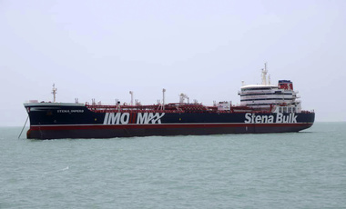 The oil tanker Stena Impero in an Iranian port