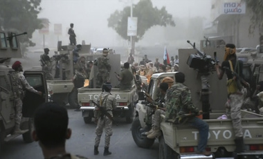 Separatist fighters in Yemen