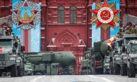 A Russian intercontinental ballistic missile system in Moscow, May 2023