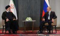 Russian President Vladimir Putin meets with Iranian President Ebrahim Raisi 